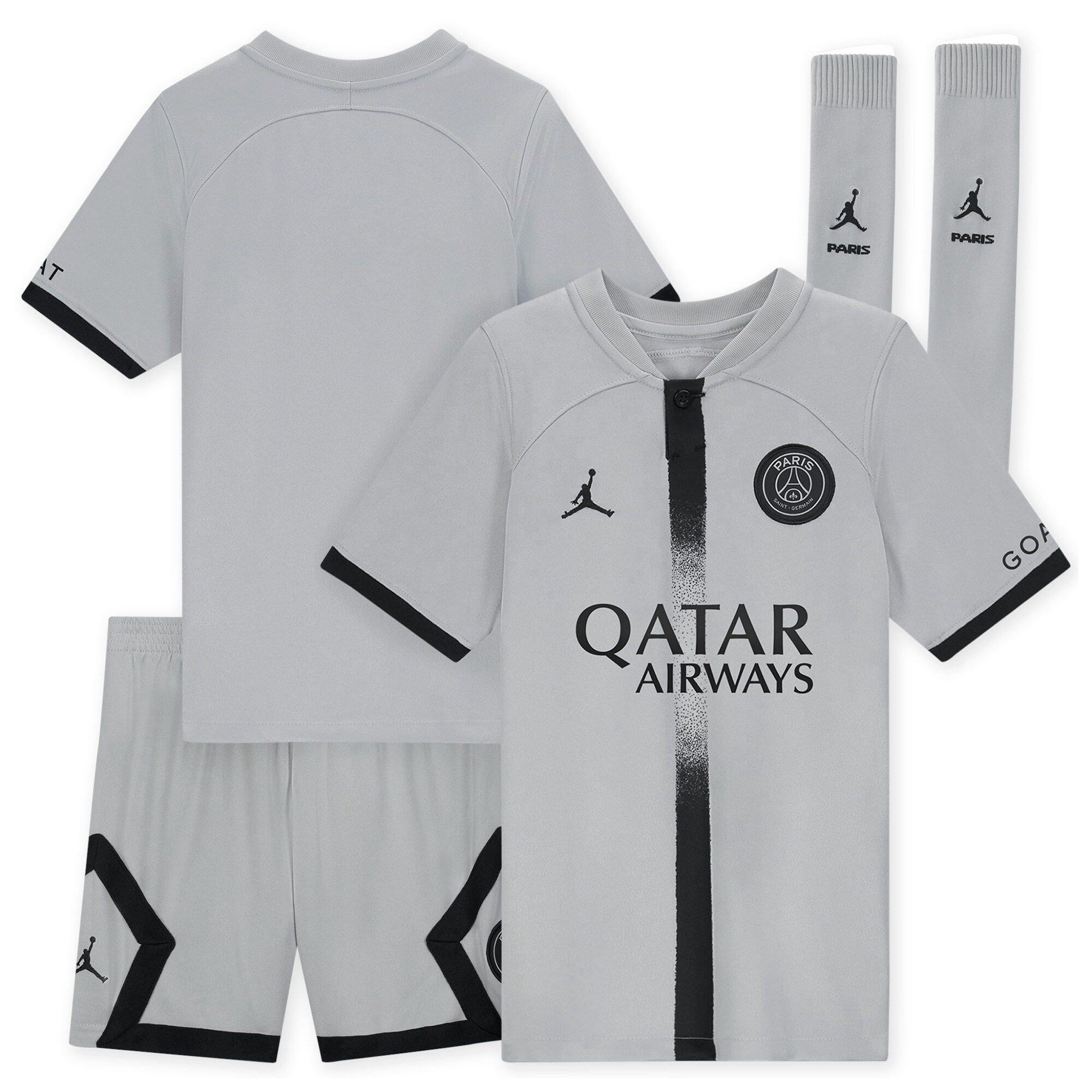 paris saint-germain away stadium kit 2022-23 – little kids with custom printing Kits Collection | Shop PSG Gear