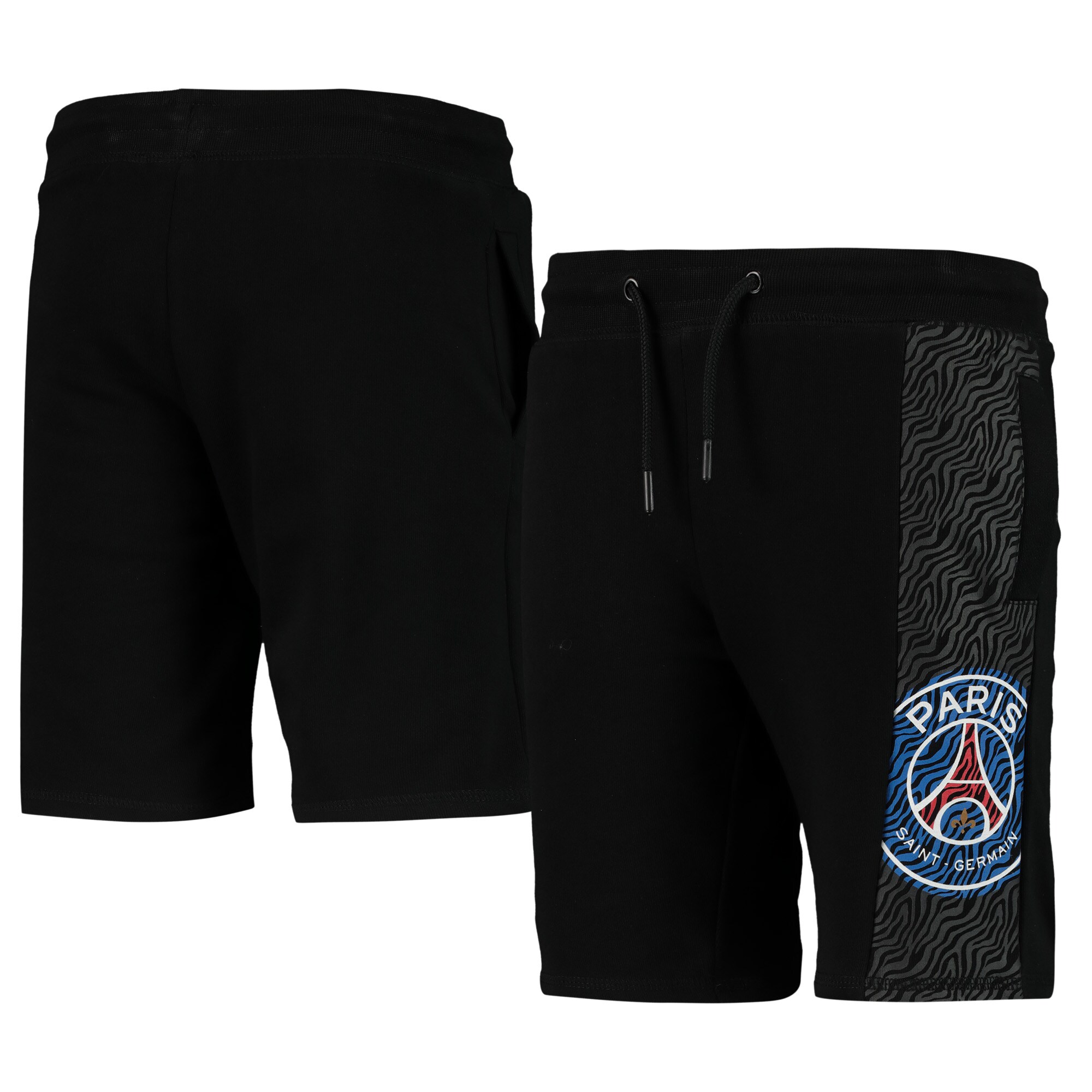 paris saint-germain core safari colour block sweat short – black – boys Kits Collection | Shop PSG Gear