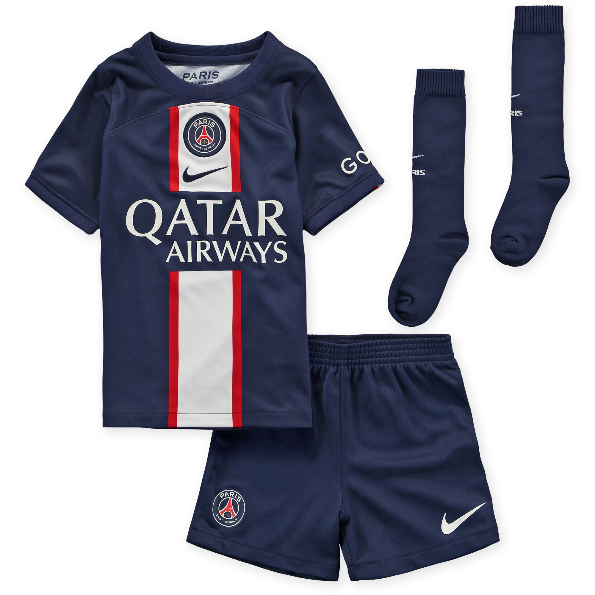 paris saint-germain home stadium kit 2022-23 – little kids with custom printing Kits Collection | Shop PSG Gear
