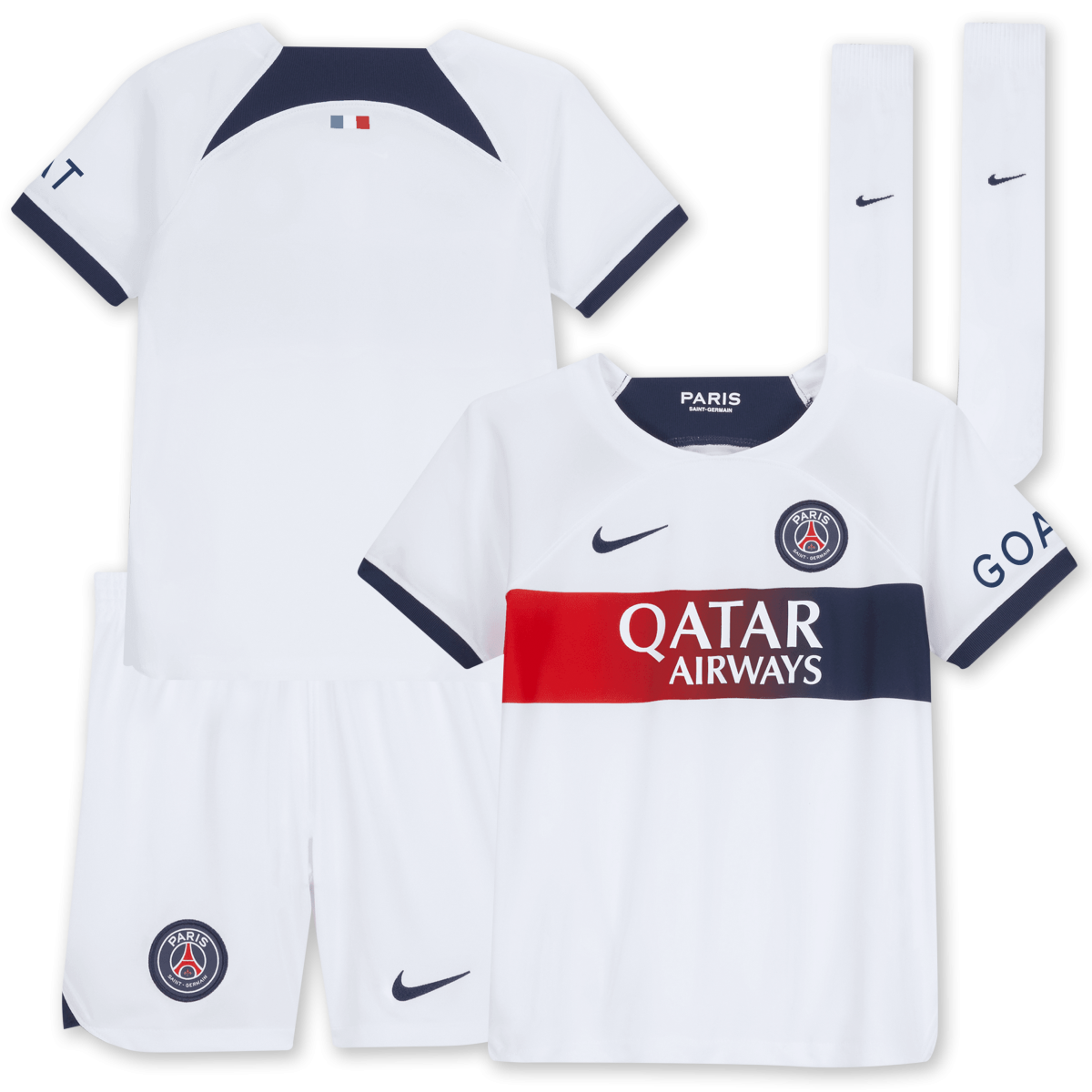 paris saint-germain nike away stadium kit 2023-24 – little kids with custom printing Kits Collection | Shop PSG Gear
