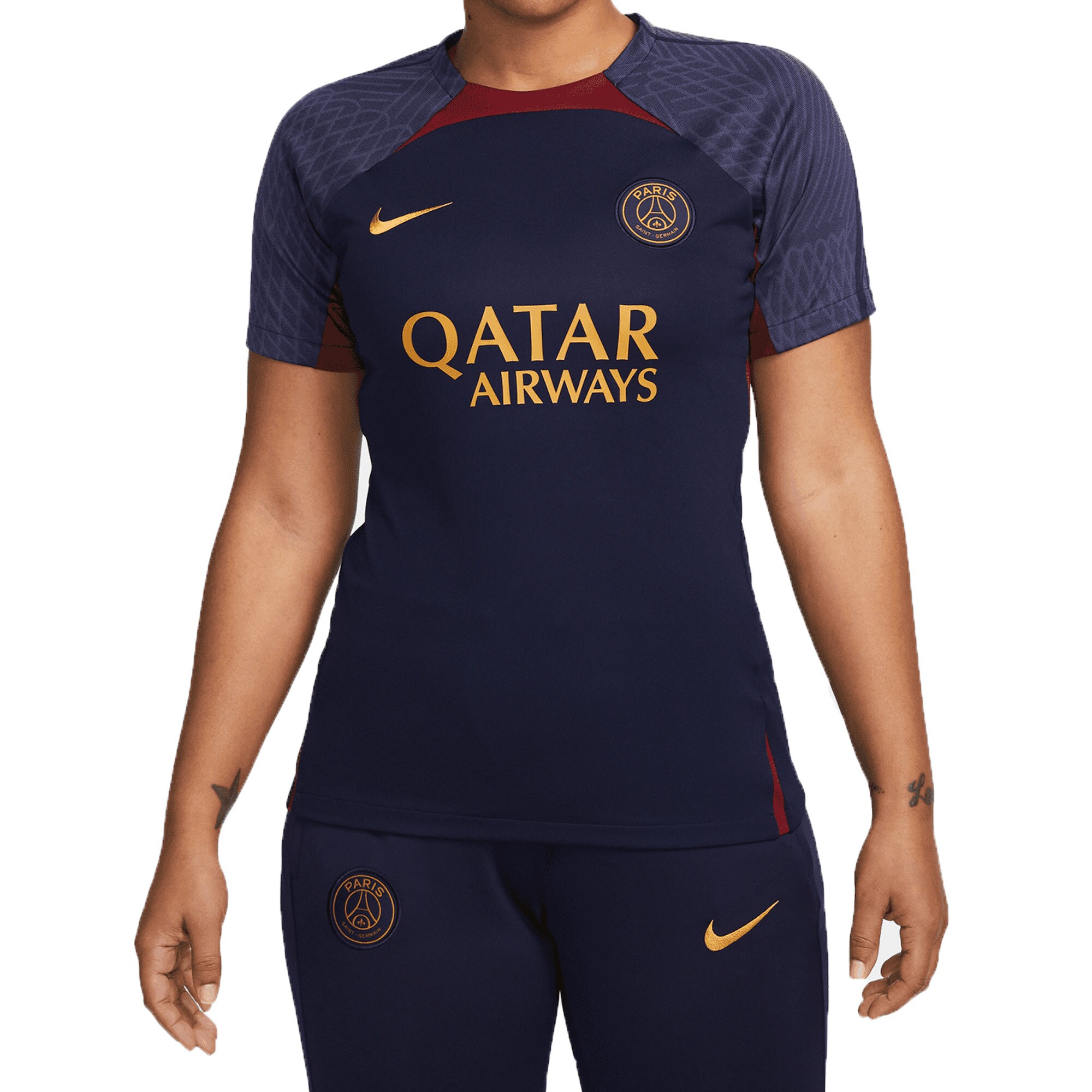 paris saint-germain nike strike short sleeve top – dark blue – womens Kits Collection | Shop PSG Gear