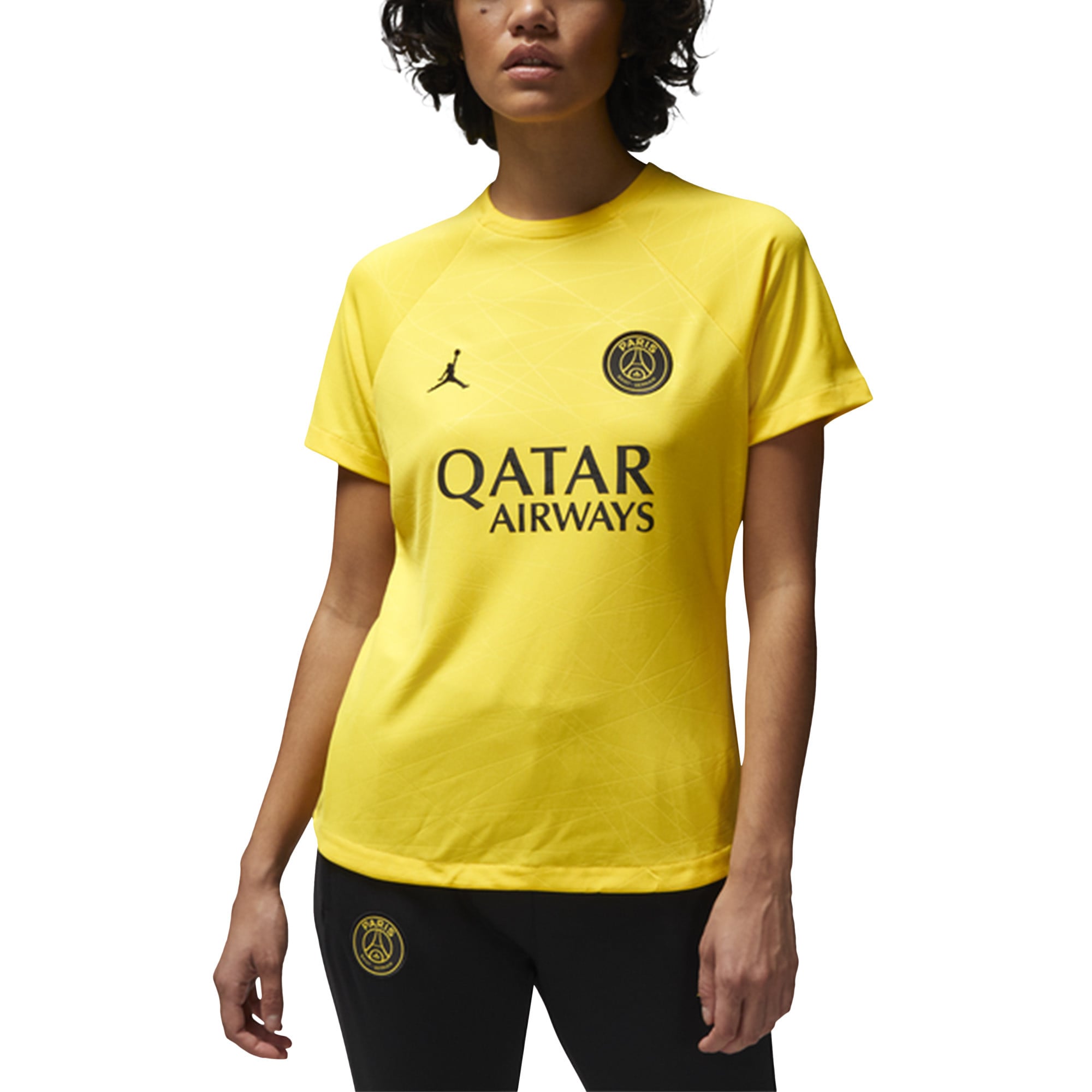 paris saint-germain x jordan pre-match top – yellow – womens Kits Collection | Shop PSG Gear