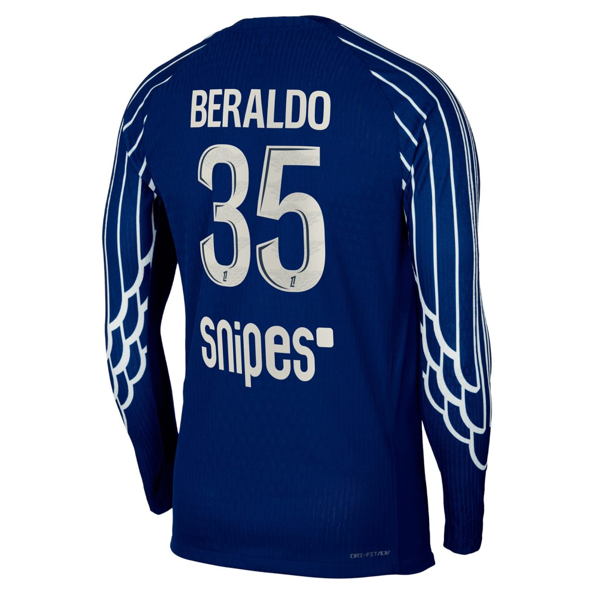 psg jordan fourth dri-fit adv match shirt 2024-25 – long sleeve – kids with beraldo 35 printing Kits Collection | Shop PSG Gear