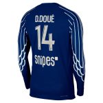 psg jordan fourth dri-fit adv match shirt 2024-25 – long sleeve – kids with d.doue 14 printing Kits Collection | Shop PSG Gear