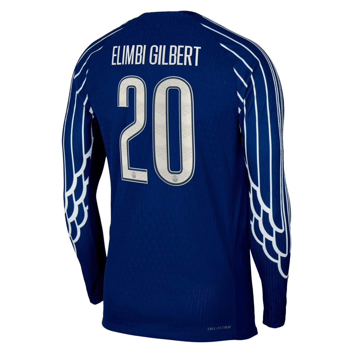 psg jordan fourth dri-fit adv match shirt 2024-25 – long sleeve – kids with elimbi gilbert 20 printing Kits Collection | Shop PSG Gear