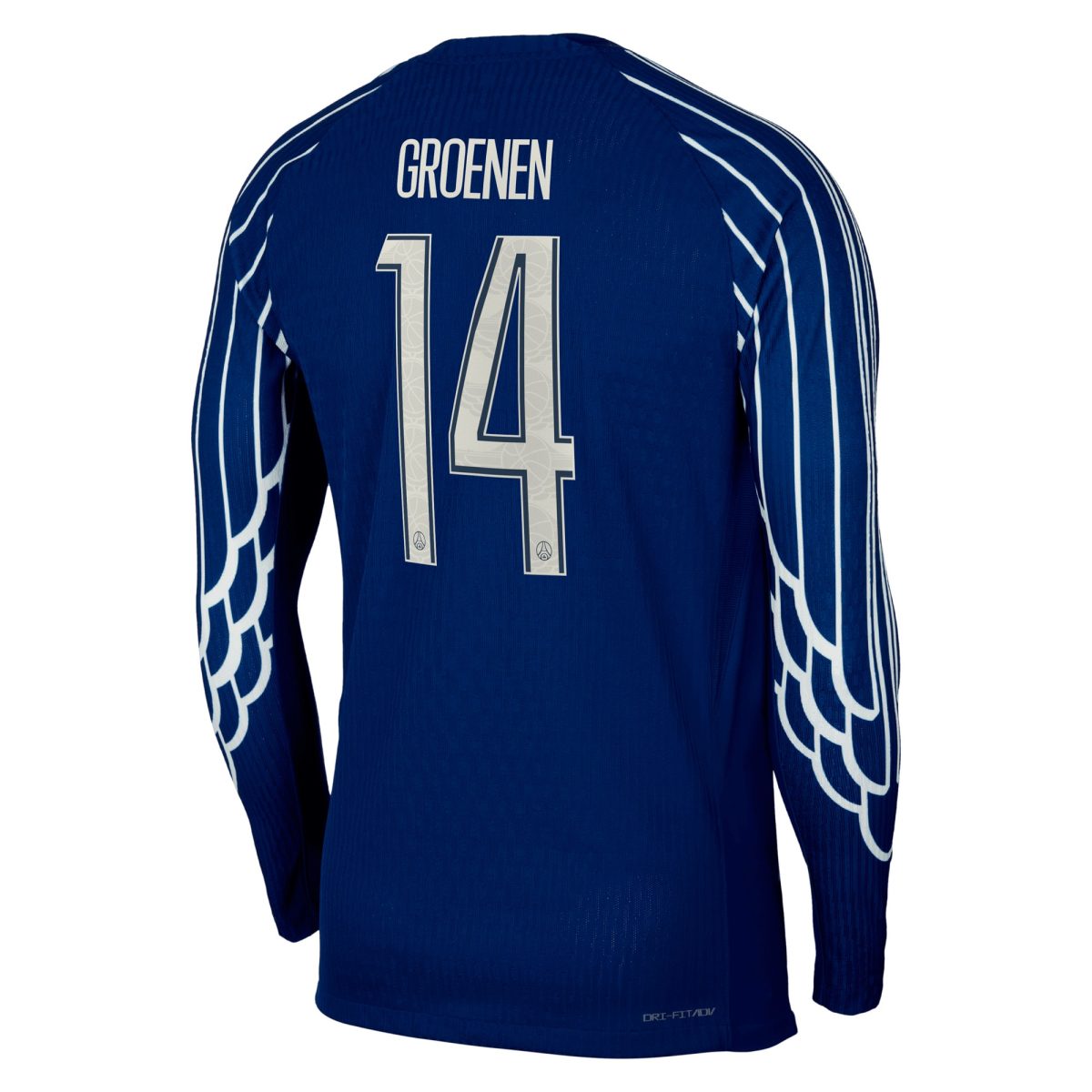 psg jordan fourth dri-fit adv match shirt 2024-25 – long sleeve – kids with groenen 14 printing Kits Collection | Shop PSG Gear