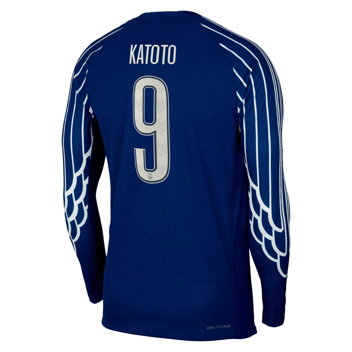 psg jordan fourth dri-fit adv match shirt 2024-25 – long sleeve – kids with katoto 9 printing Kits Collection | Shop PSG Gear