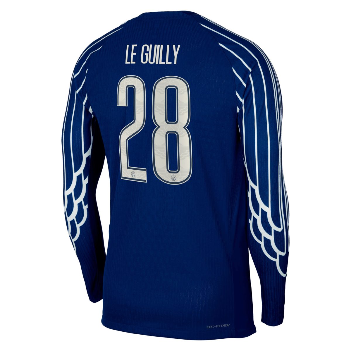 psg jordan fourth dri-fit adv match shirt 2024-25 – long sleeve – kids with le guilly 28 printing Kits Collection | Shop PSG Gear
