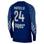 psg jordan fourth dri-fit adv match shirt 2024-25 – long sleeve – kids with mayulu 24 printing Kits Collection | Shop PSG Gear