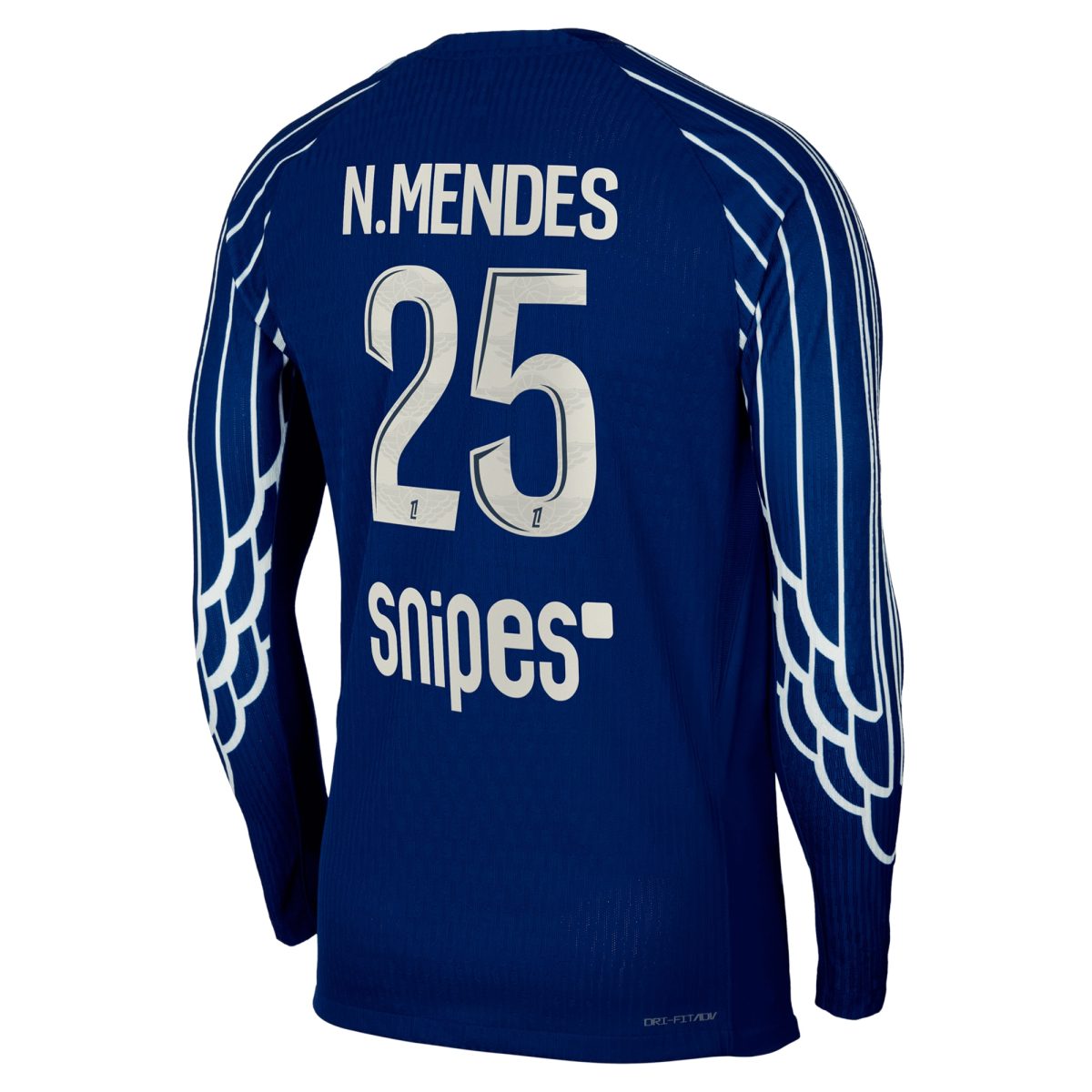 psg jordan fourth dri-fit adv match shirt 2024-25 – long sleeve – kids with n.mendes 25 printing Kits Collection | Shop PSG Gear
