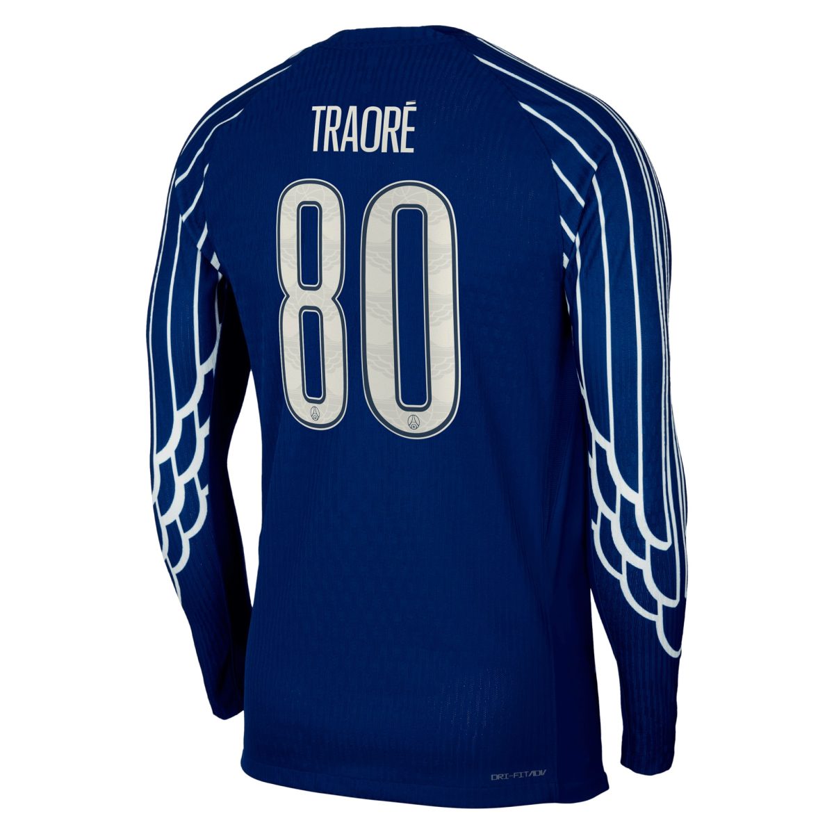 psg jordan fourth dri-fit adv match shirt 2024-25 – long sleeve – kids with traore 80 printing Kits Collection | Shop PSG Gear