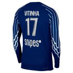 psg jordan fourth dri-fit adv match shirt 2024-25 – long sleeve – kids with vitinha 17 printing Kits Collection | Shop PSG Gear