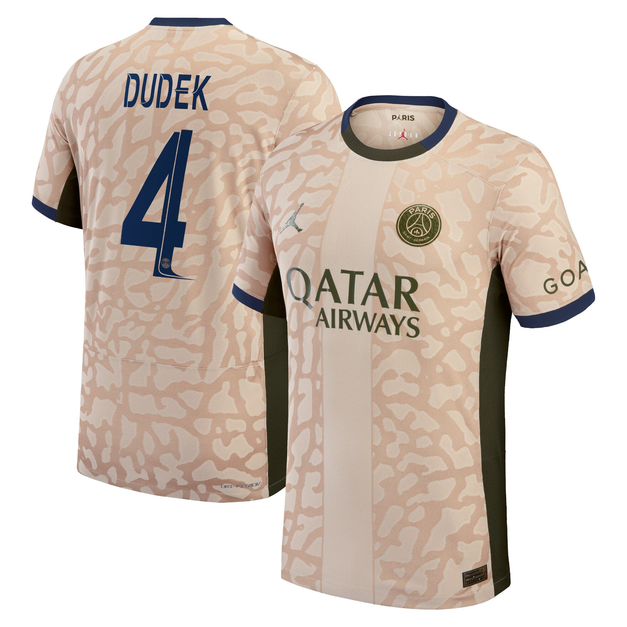 psg jordan fourth dri-fit adv match shirt 2324 with dudek 4 printing Kits Collection | Shop PSG Gear