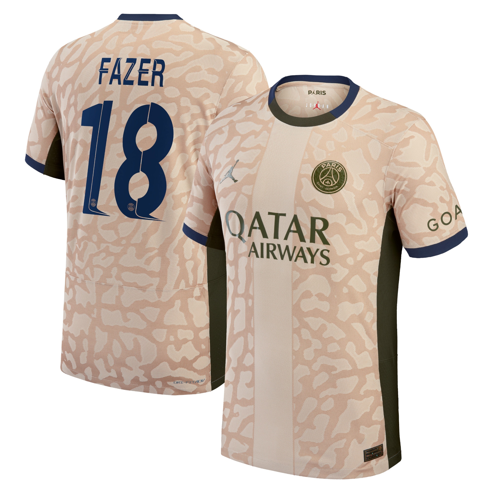 psg jordan fourth dri-fit adv match shirt 2324 with fazer 18 printing Kits Collection | Shop PSG Gear