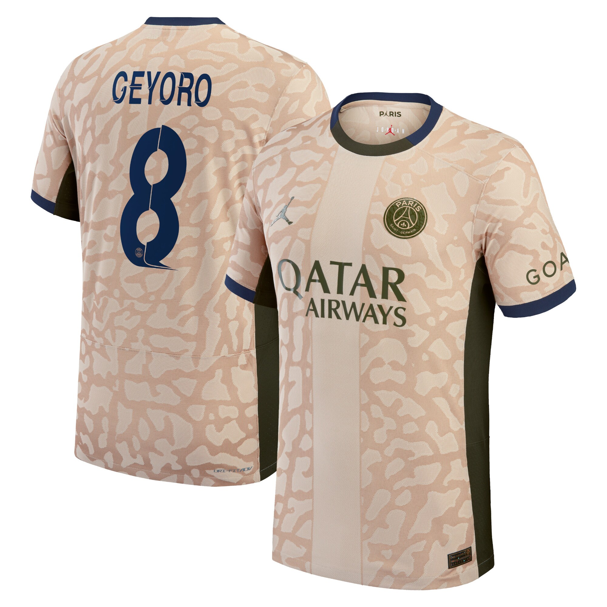 psg jordan fourth dri-fit adv match shirt 2324 with geyoro 8 printing Kits Collection | Shop PSG Gear