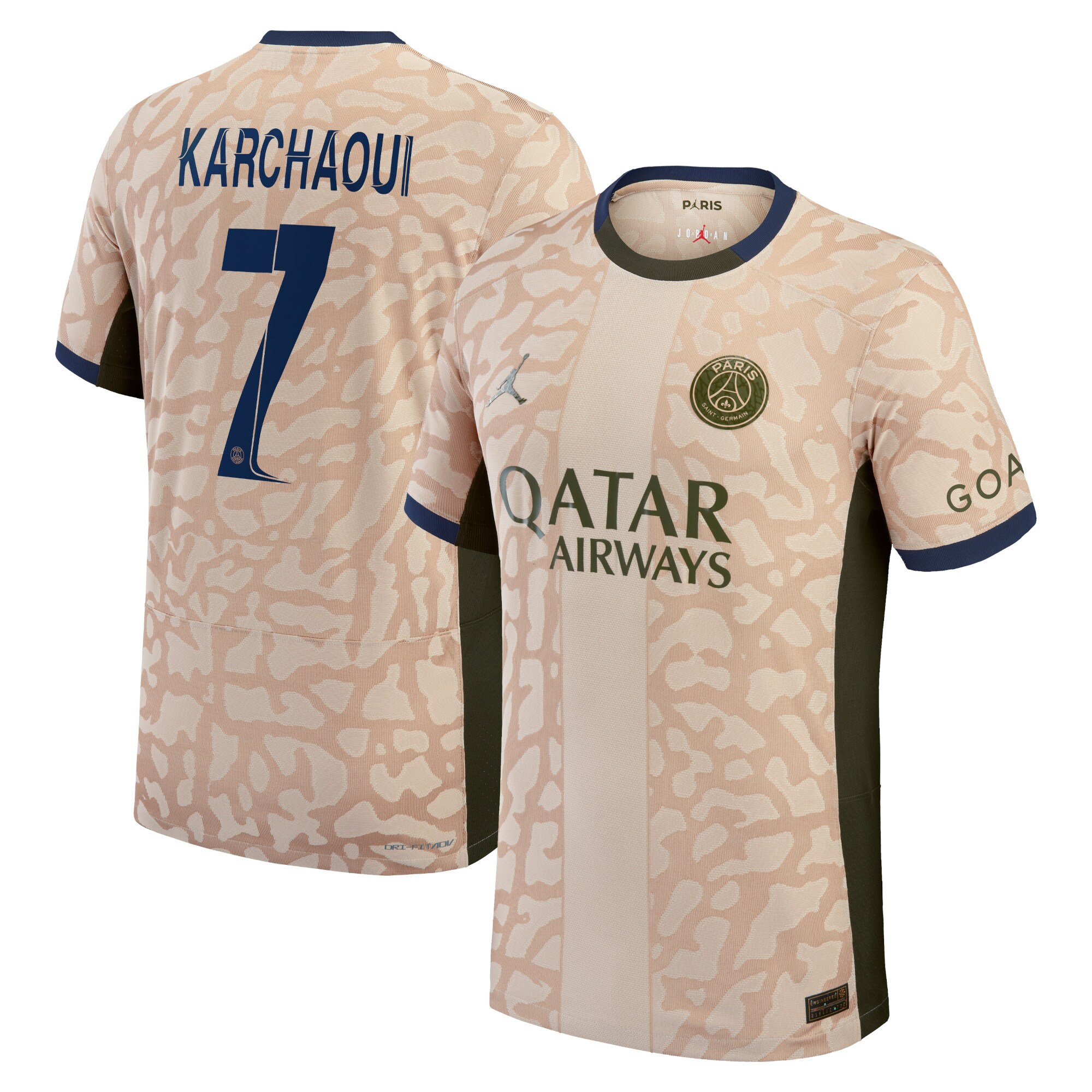 psg jordan fourth dri-fit adv match shirt 2324 with karchaoui 7 printing Kits Collection | Shop PSG Gear