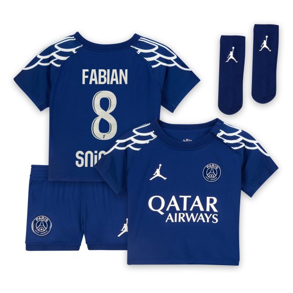 psg jordan fourth stadium kit 2024-25 – infant with fabian 8 printing Kits Collection | Shop PSG Gear
