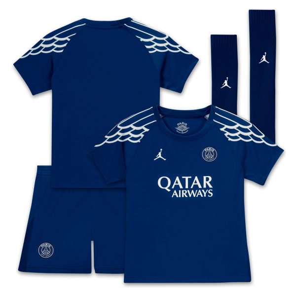 psg jordan fourth stadium kit 2024-25 – little kids with custom printing Kits Collection | Shop PSG Gear