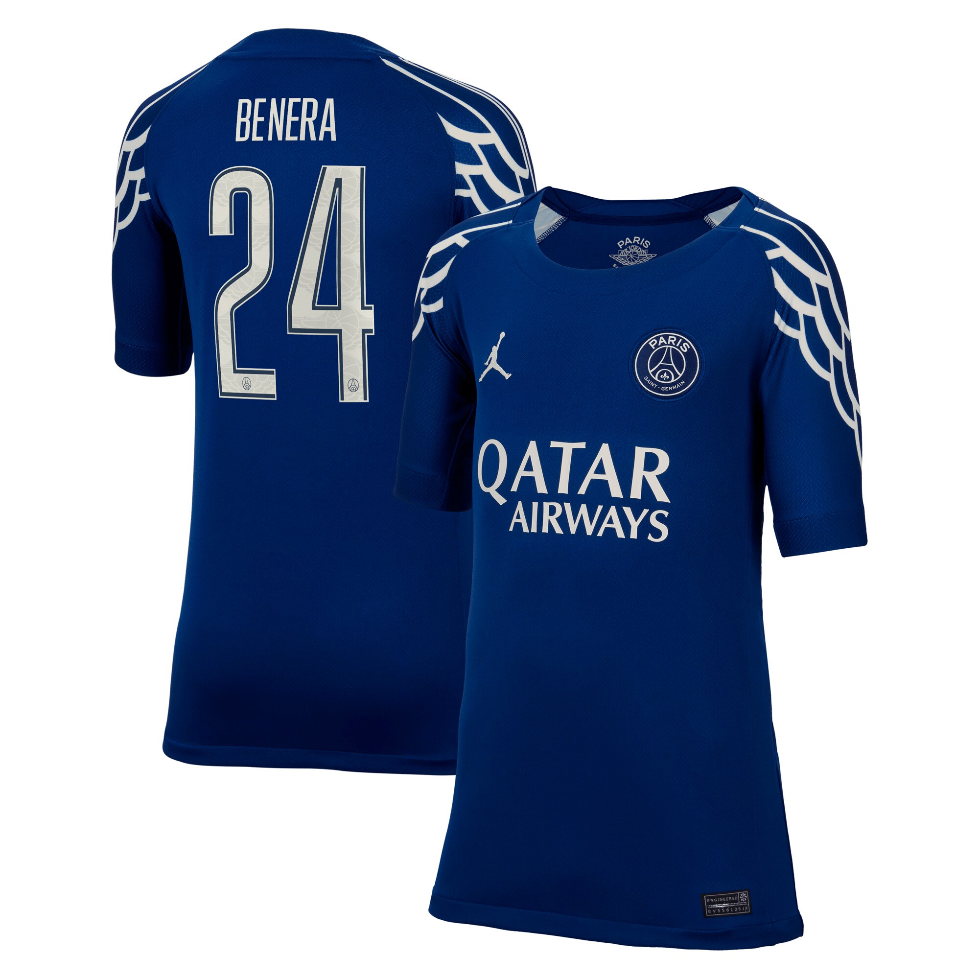 psg jordan fourth stadium shirt 2024-25 – kids with benera 24 printing Kits Collection | Shop PSG Gear