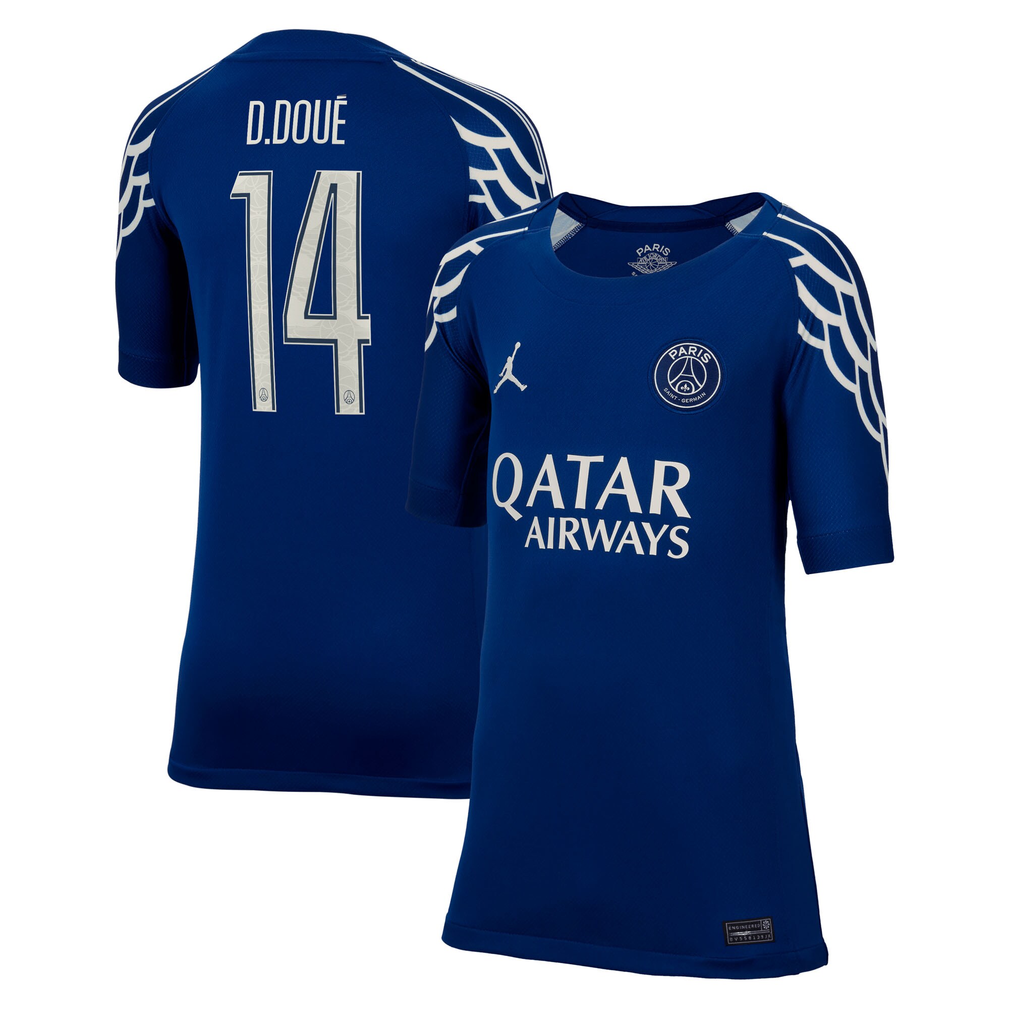 psg jordan fourth stadium shirt 2024-25 – kids with cup printing d.doue 14 Kits Collection | Shop PSG Gear