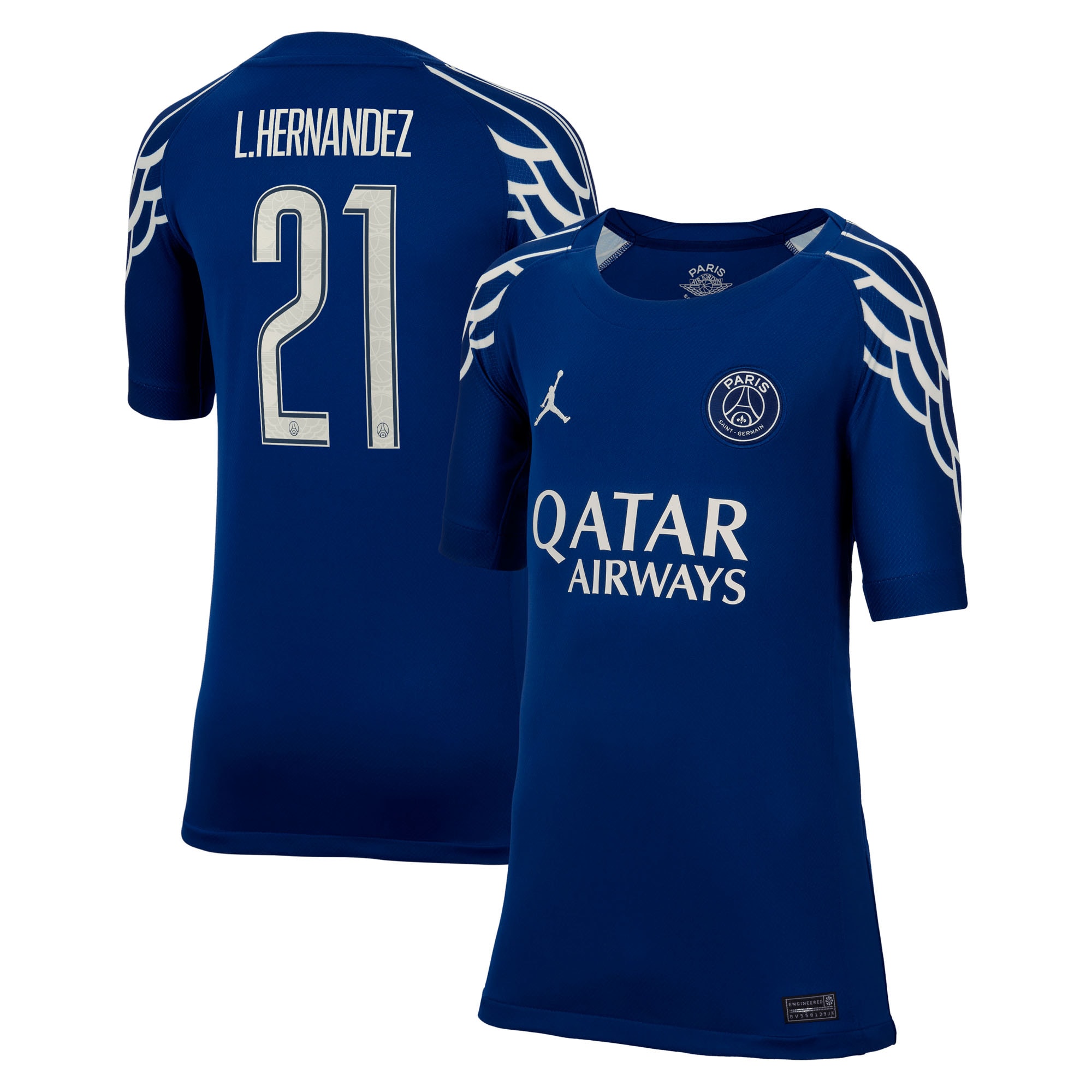 psg jordan fourth stadium shirt 2024-25 – kids with cup printing l.hernandez 21 Kits Collection | Shop PSG Gear