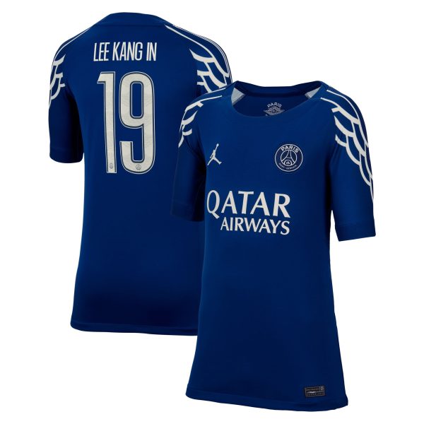 psg jordan fourth stadium shirt 2024-25 – kids with cup printing lee kang in 19 Kits Collection | Shop PSG Gear