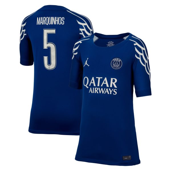 psg jordan fourth stadium shirt 2024-25 – kids with cup printing marquinhos 5 Kits Collection | Shop PSG Gear