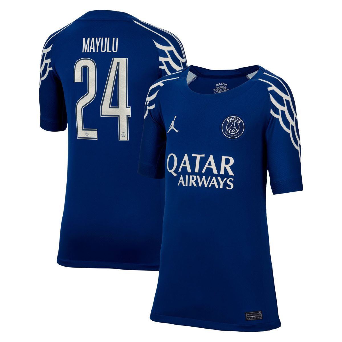 psg jordan fourth stadium shirt 2024-25 – kids with cup printing mayulu 24 Kits Collection | Shop PSG Gear