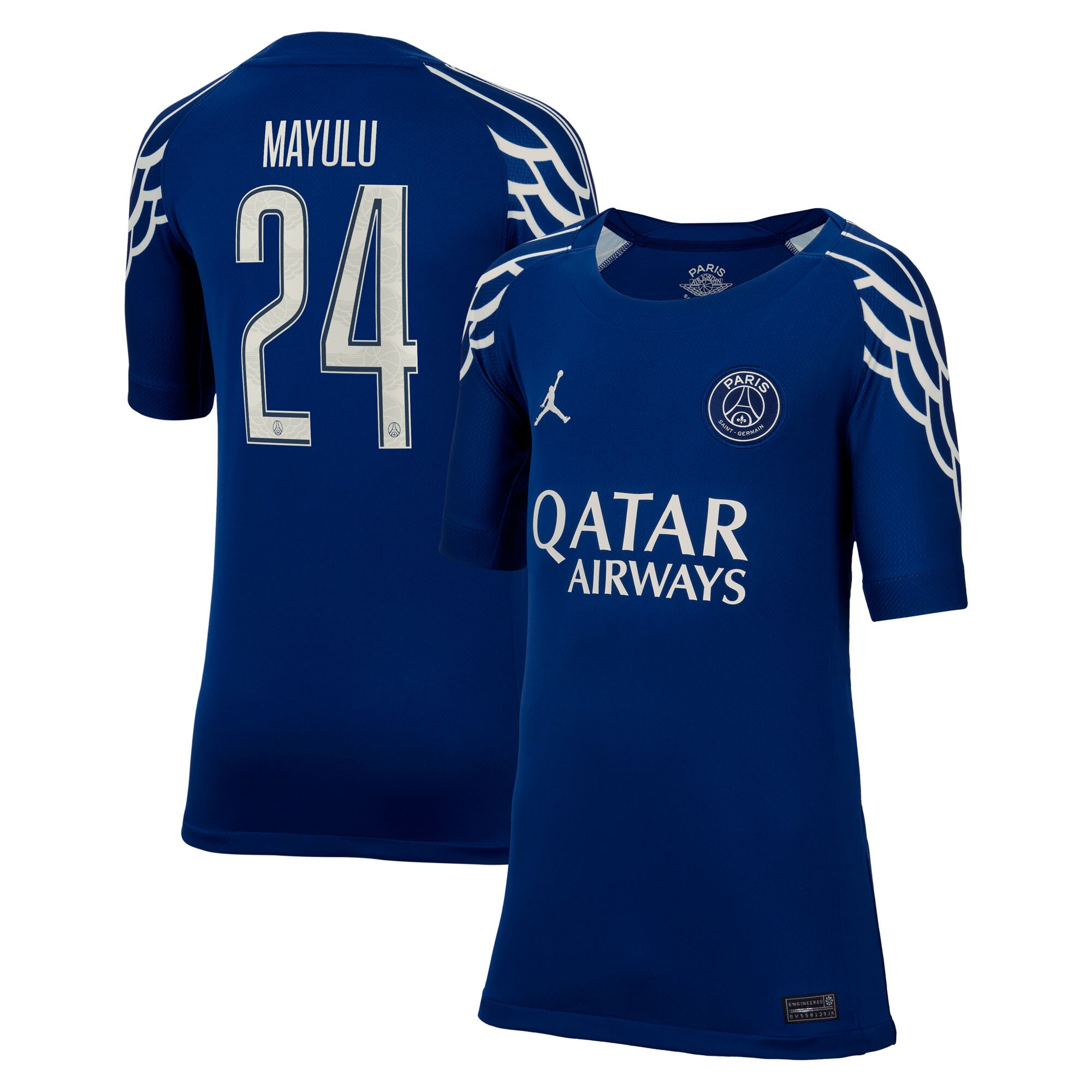 psg jordan fourth stadium shirt 2024-25 – kids with cup printing mayulu 24 Kits Collection | Shop PSG Gear