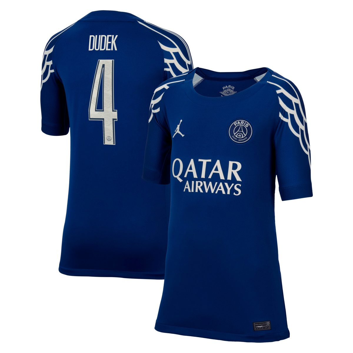 psg jordan fourth stadium shirt 2024-25 – kids with dudek 4 printing Kits Collection | Shop PSG Gear