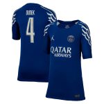 psg jordan fourth stadium shirt 2024-25 – kids with dudek 4 printing Kits Collection | Shop PSG Gear