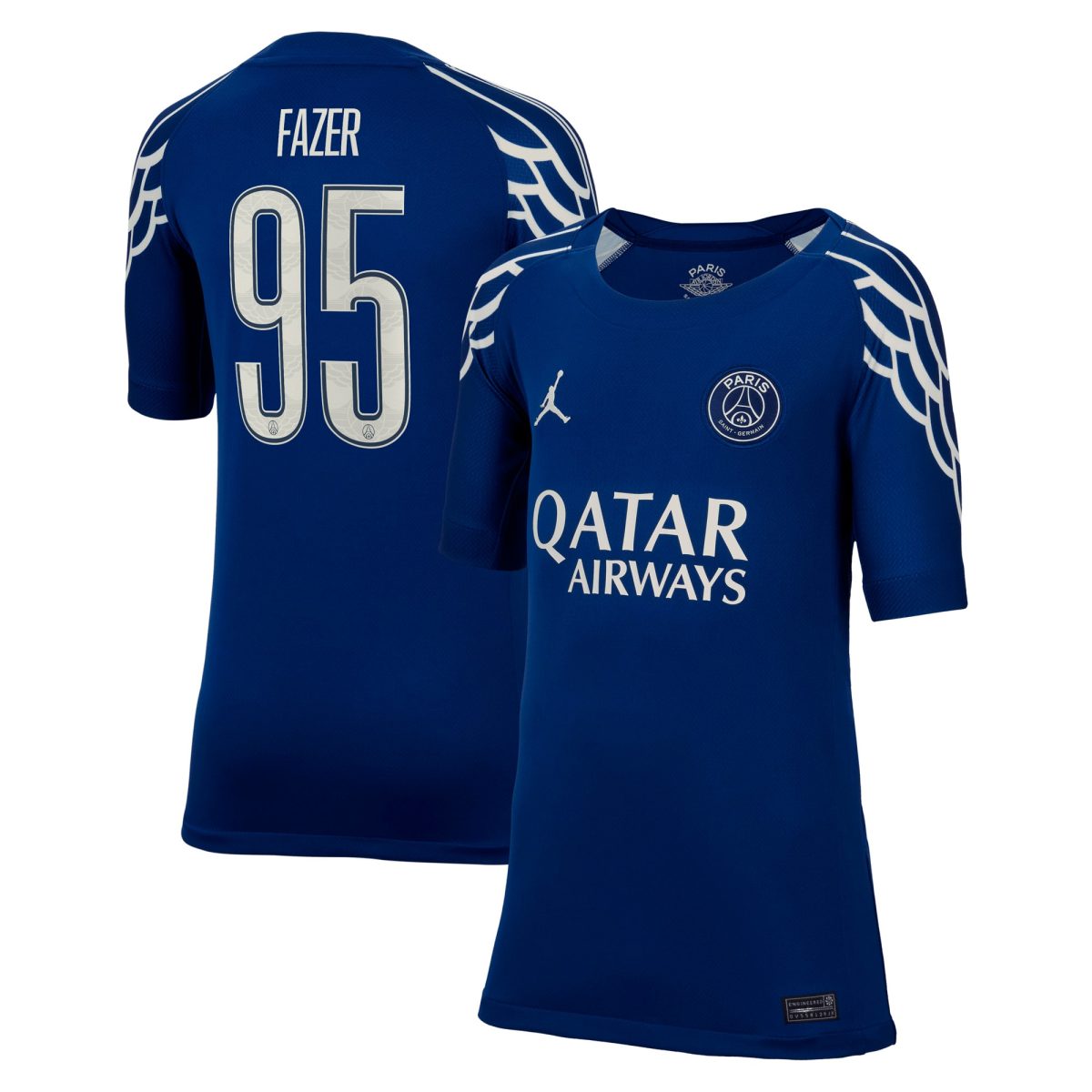 psg jordan fourth stadium shirt 2024-25 – kids with fazer 95 printing Kits Collection | Shop PSG Gear