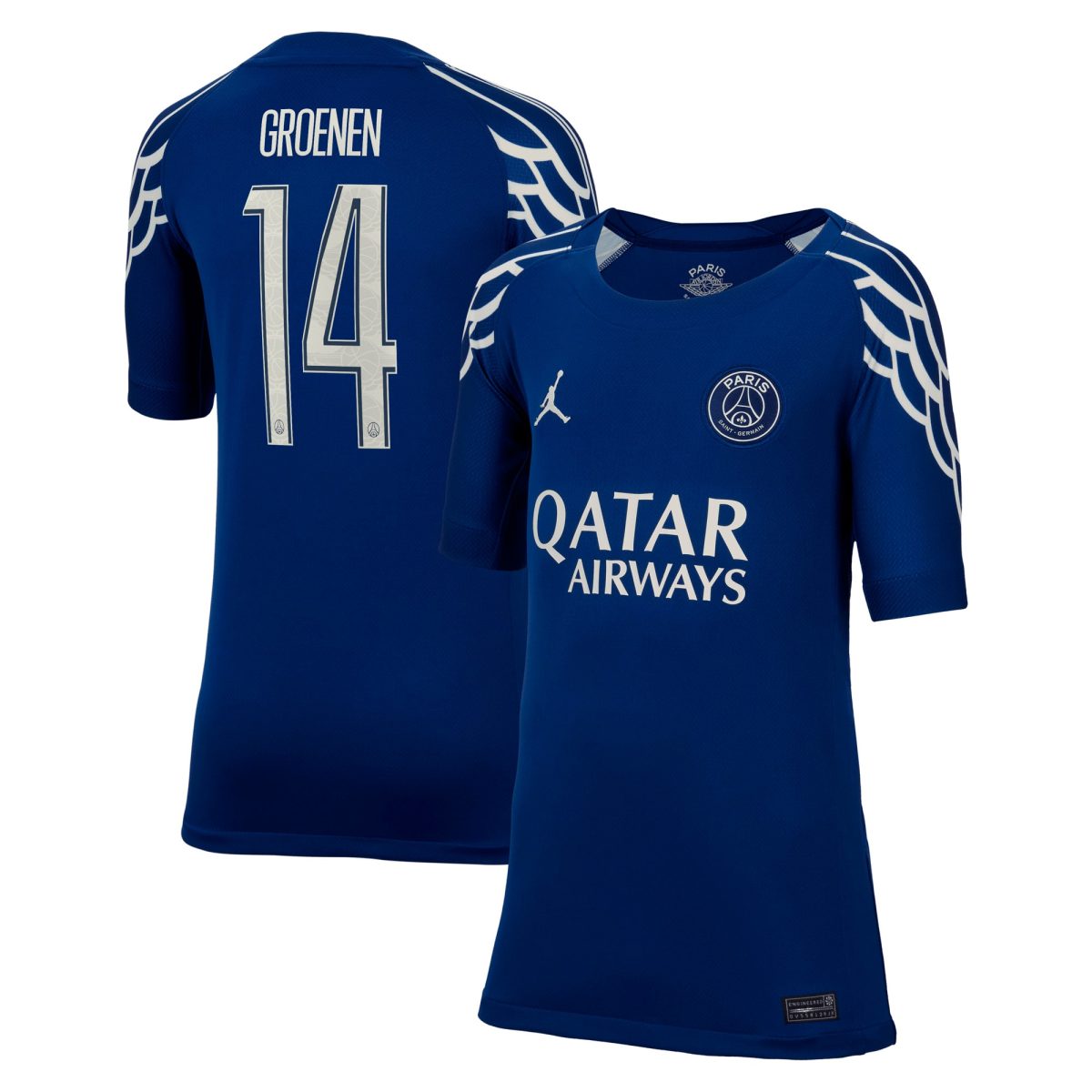 psg jordan fourth stadium shirt 2024-25 – kids with groenen 14 printing Kits Collection | Shop PSG Gear