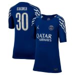 psg jordan fourth stadium shirt 2024-25 – kids with kanjinga 30 printing Kits Collection | Shop PSG Gear