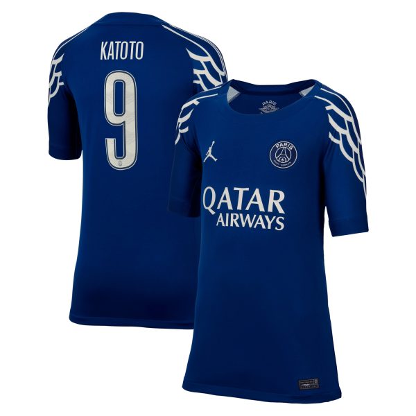 psg jordan fourth stadium shirt 2024-25 – kids with katoto 9 printing Kits Collection | Shop PSG Gear