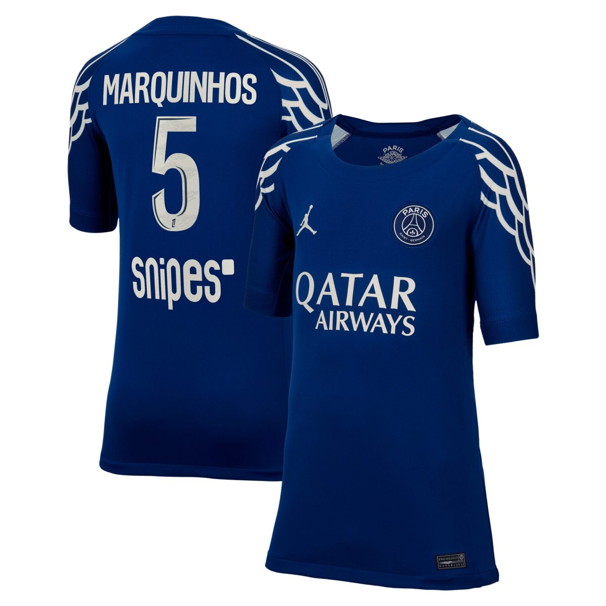 psg jordan fourth stadium shirt 2024-25 – kids with marquinhos 5 printing Kits Collection | Shop PSG Gear