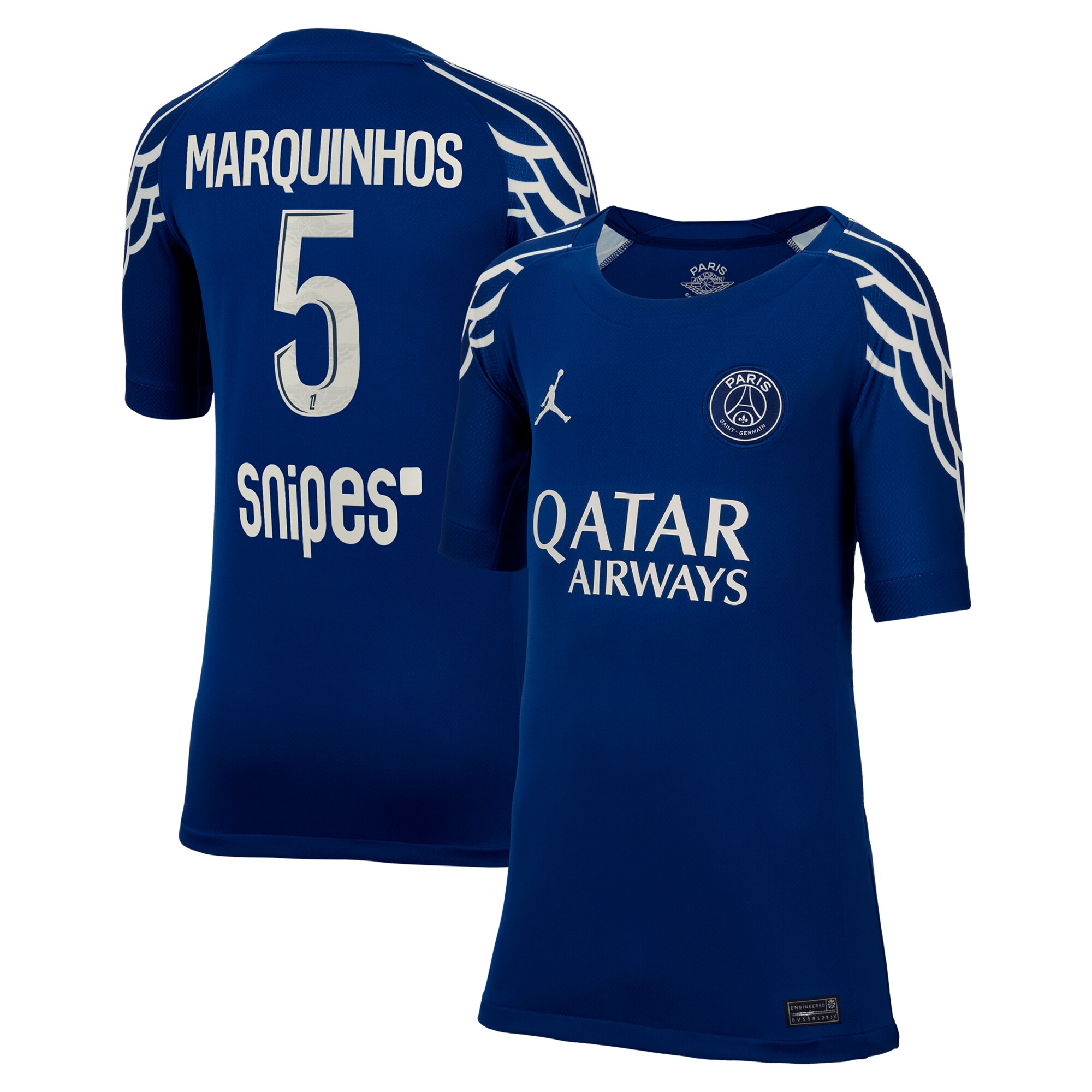 psg jordan fourth stadium shirt 2024-25 – kids with marquinhos 5 printing Kits Collection | Shop PSG Gear