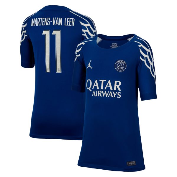 psg jordan fourth stadium shirt 2024-25 – kids with martens-van leer 11 printing Kits Collection | Shop PSG Gear