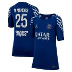 psg jordan fourth stadium shirt 2024-25 – kids with n.mendes 25 printing Kits Collection | Shop PSG Gear