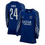 psg jordan fourth stadium shirt 2024-25 – long sleeve – kids with benera 24 printing Kits Collection | Shop PSG Gear