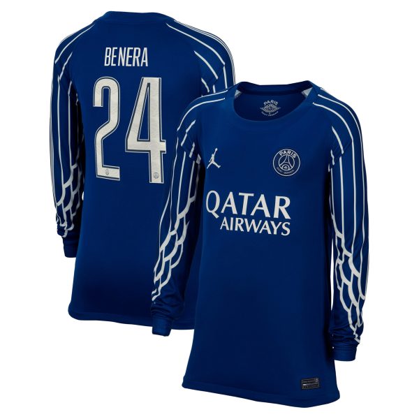 psg jordan fourth stadium shirt 2024-25 – long sleeve – kids with benera 24 printing Kits Collection | Shop PSG Gear
