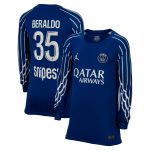 psg jordan fourth stadium shirt 2024-25 – long sleeve – kids with beraldo 35 printing Kits Collection | Shop PSG Gear