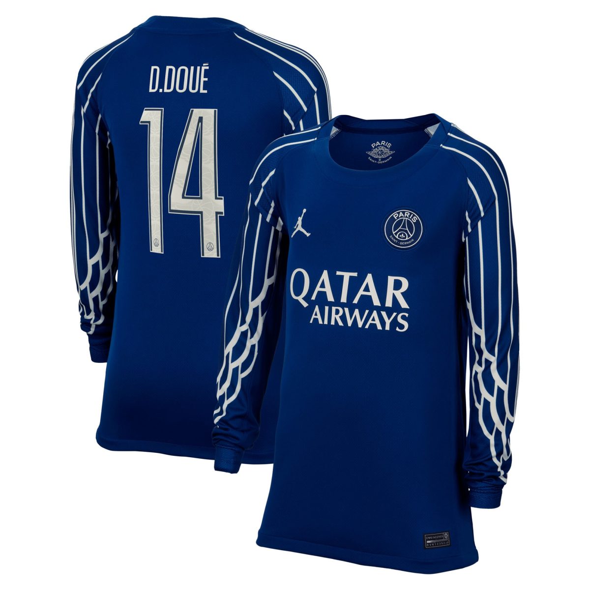 psg jordan fourth stadium shirt 2024-25 – long sleeve – kids with cup printing d.doue 14 Kits Collection | Shop PSG Gear