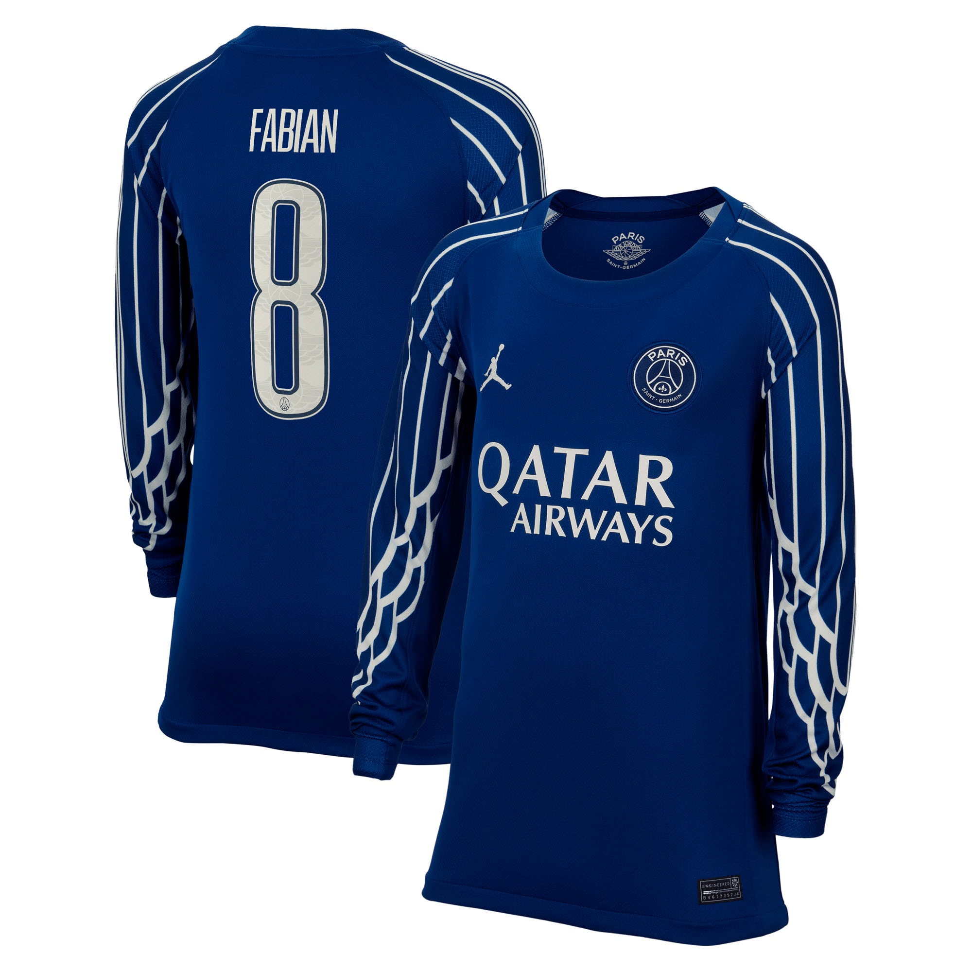 psg jordan fourth stadium shirt 2024-25 – long sleeve – kids with cup printing fabian 8 Kits Collection | Shop PSG Gear