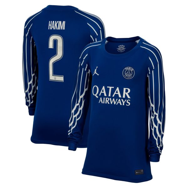 psg jordan fourth stadium shirt 2024-25 – long sleeve – kids with cup printing hakimi 2 Kits Collection | Shop PSG Gear