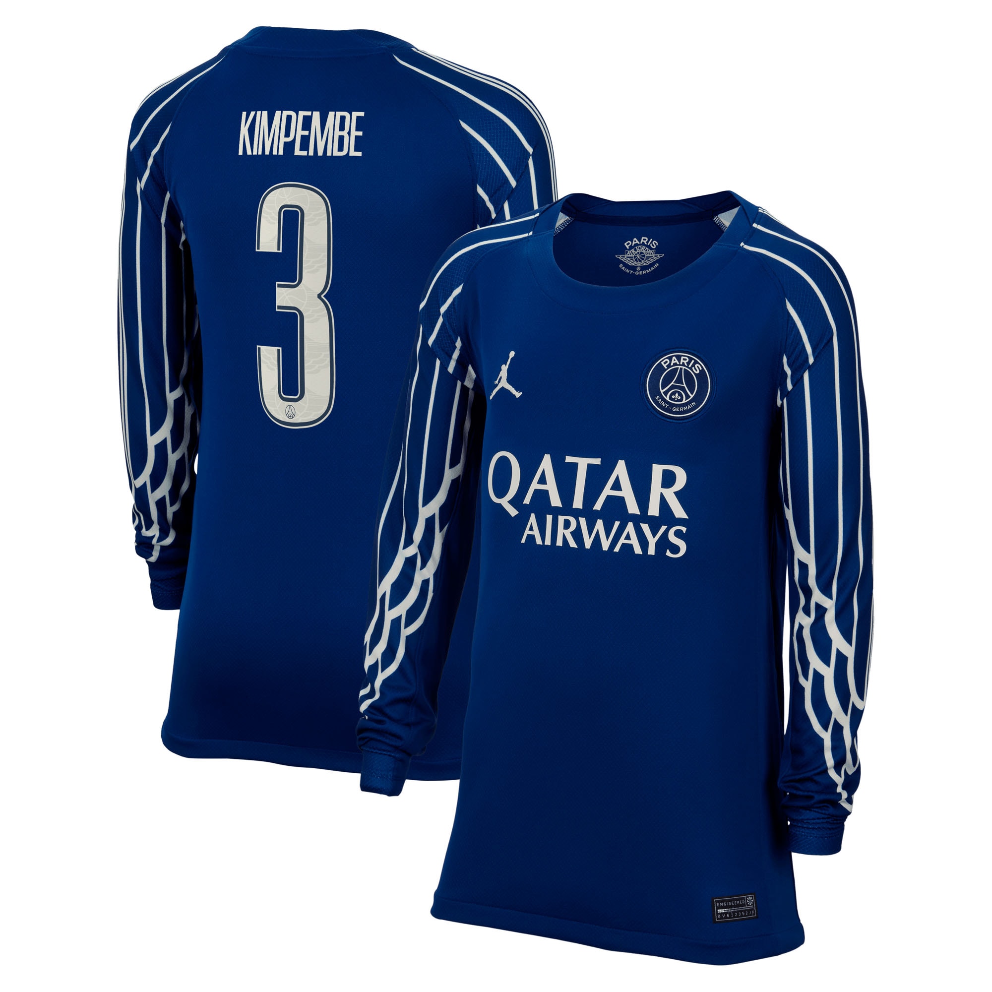 psg jordan fourth stadium shirt 2024-25 – long sleeve – kids with cup printing kimpembe 3 Kits Collection | Shop PSG Gear