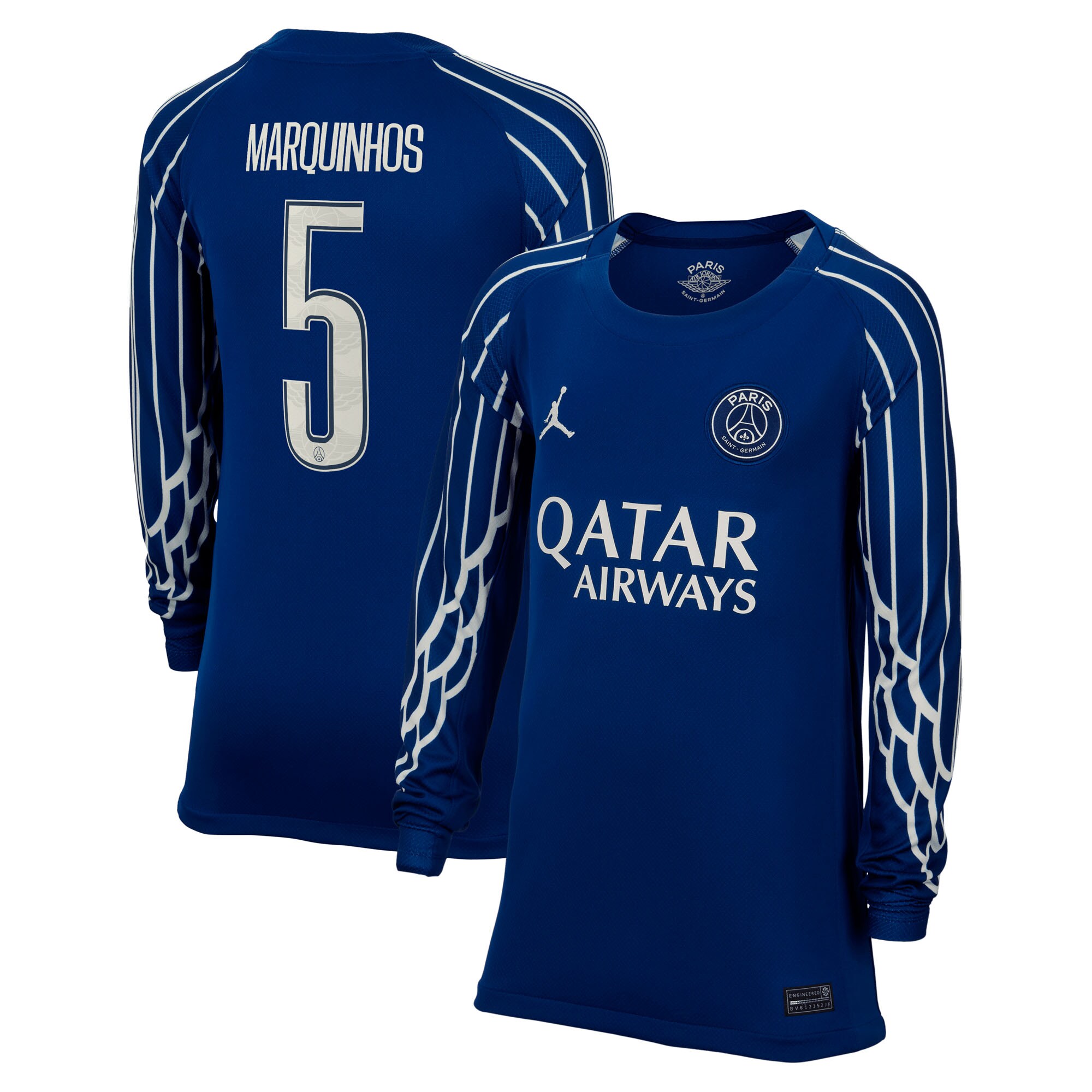 psg jordan fourth stadium shirt 2024-25 – long sleeve – kids with cup printing marquinhos 5 Kits Collection | Shop PSG Gear