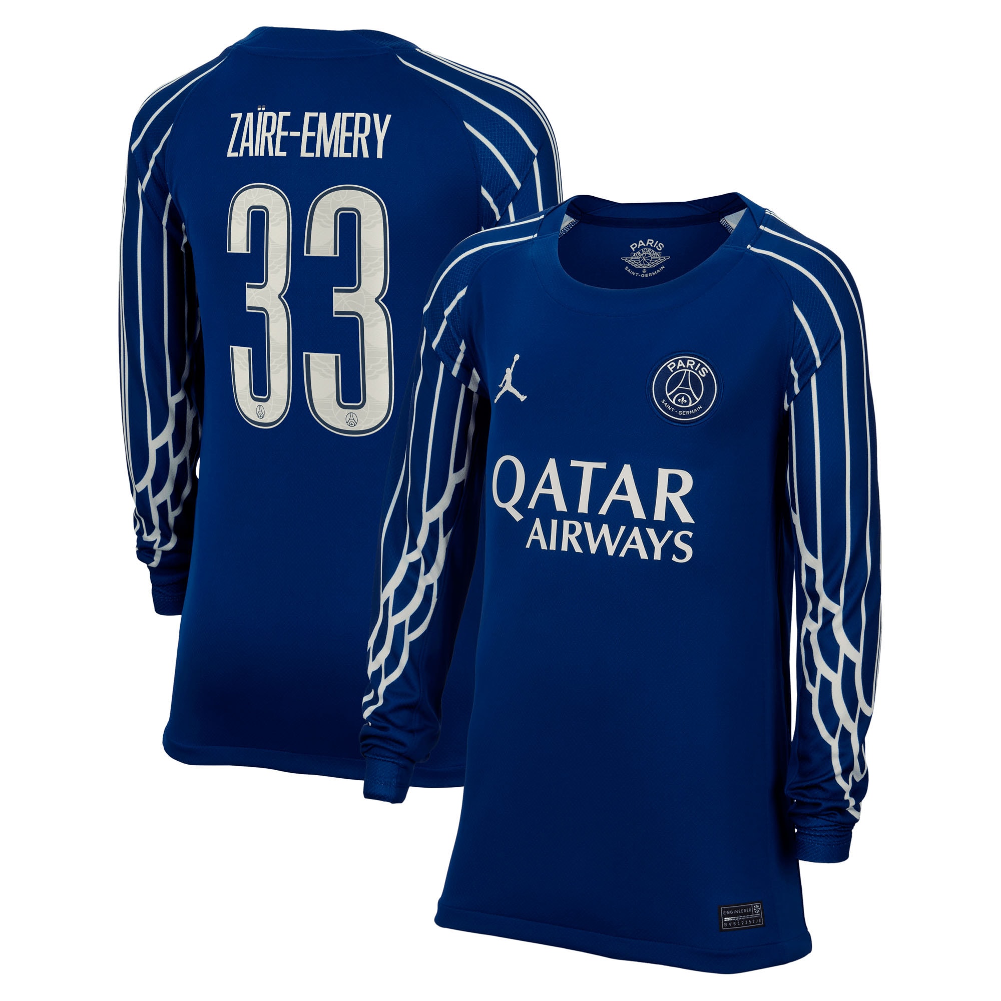 psg jordan fourth stadium shirt 2024-25 – long sleeve – kids with cup printing zaire-emery 33 Kits Collection | Shop PSG Gear