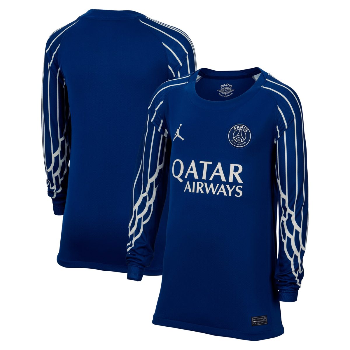 psg jordan fourth stadium shirt 2024-25 – long sleeve – kids with custom printing Kits Collection | Shop PSG Gear