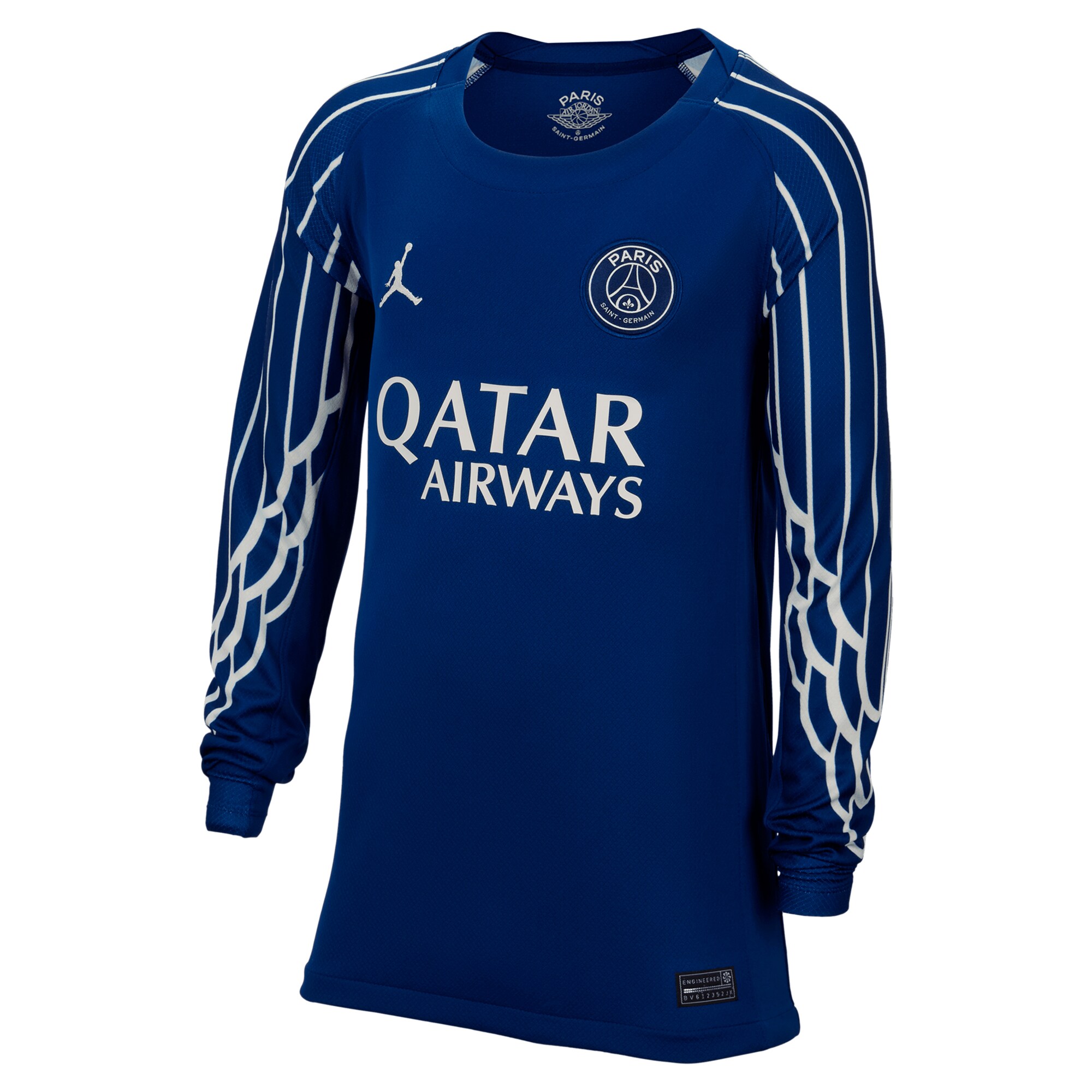 psg jordan fourth stadium shirt 2024-25 – long sleeve – kids with fabian 8 printing Kits Collection | Shop PSG Gear